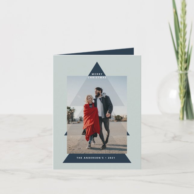 Imagen gráfica moderna mínima del árbol de Navidad (Anverso)