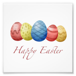 Imagen impresa con fotos de huevos de Pascua feliz