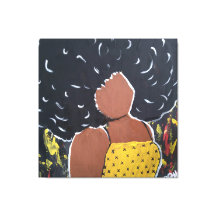 Imagen impresa de lienzo de patton, dama afroameri