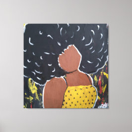 Imagen impresa de lienzo de patton, dama afroameri