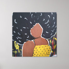 Imagen impresa de lienzo de patton, dama afroameri