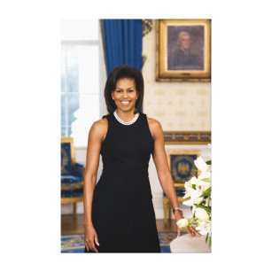 Imagen impresa en lienzo de Michelle Obama