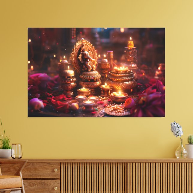 Imagen impresa en lienzo indio 1 (Insitu (Sala de estar))