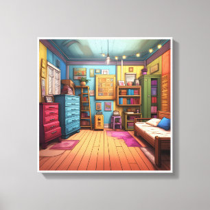 Imagen impresa en lienzo para colores hermosos, 45
