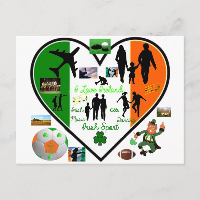 Imagen irlandesa para postal (Anverso)