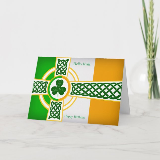 Imagen irlandesa para tarjeta de bienvenida de cum (Anverso)