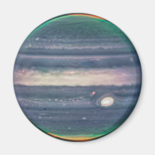 Imagen JWST del planeta Júpiter en imán infrarrojo