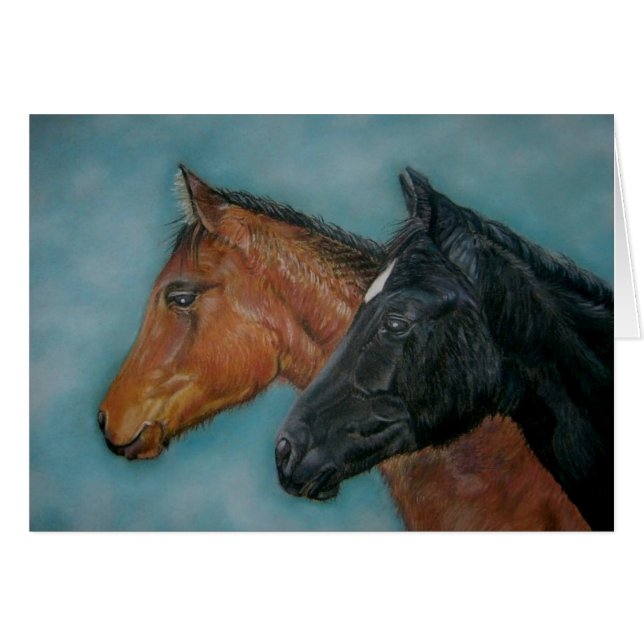 imagen lindos caballos de los locos de castaño de  (Anverso (Horizontal))