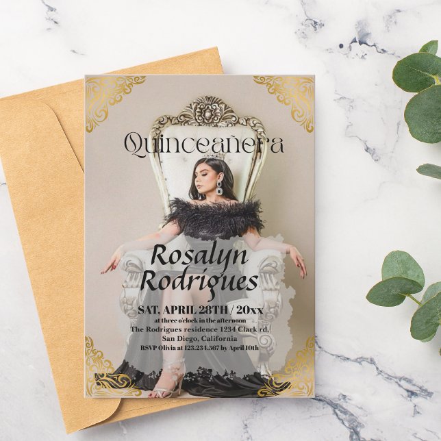 Imagen Lux Elegant Invitación Quinceanera Gold (Subido por el creador)