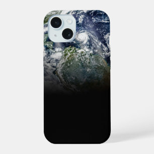 Imagen Mosaica Del Planeta Tierra Con 3 Huracanes