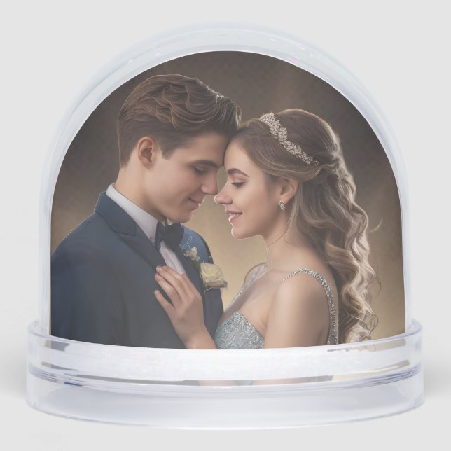 Imagen PERSONALIZADA y globo de nieve Keepsake (Anverso)