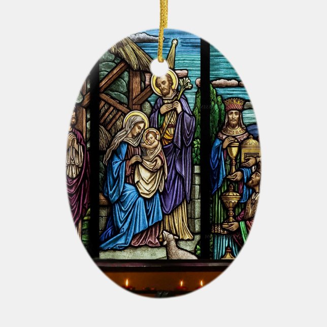 Imagen religiosa para el ornamento oval (Frente)