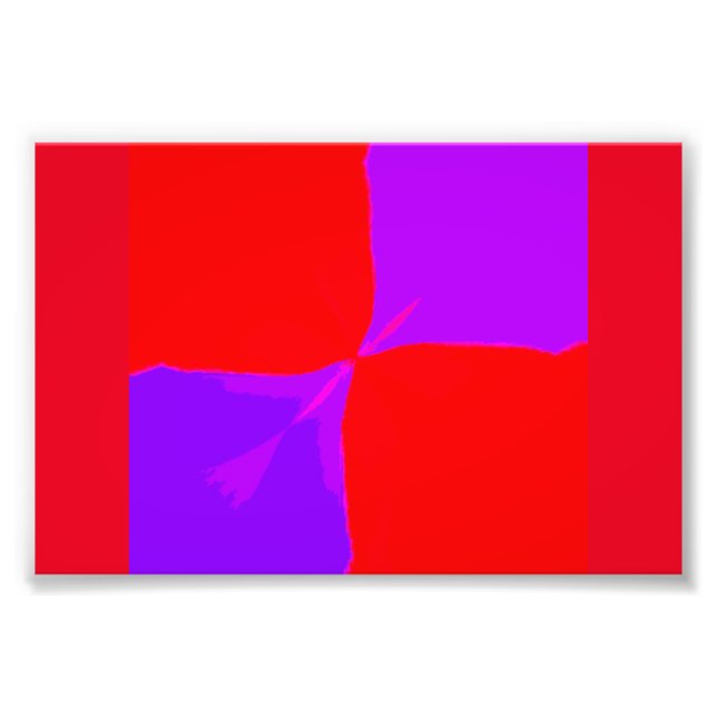 Imagen retro 1 Impresiones de fotos moradas y roja (Frente)