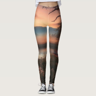 Imagen Serene Sunset Print High Waisted Leggings -