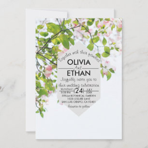 Imagen verde elegante de verano Invitación a la bo