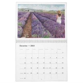 Imágenes acuarelas de YL Lavender y más calendario