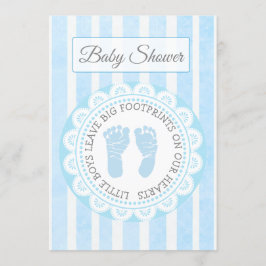 Imágenes azules Invitación de Baby Shower para niñ