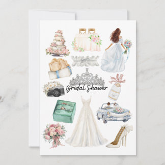 Imágenes de boda con tiara y acuarela para despedi