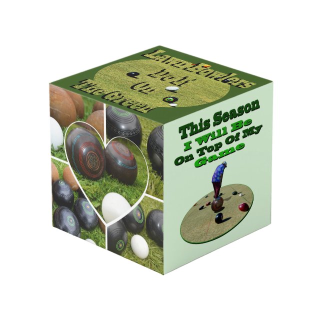 Imágenes de bowling en césped, cubo de fotos (Angulo Anverso)