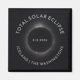 Imágenes de imán de eclipse solar total con texto 