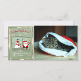 Imágenes de la tarjeta fotográfica de Santa y Fros