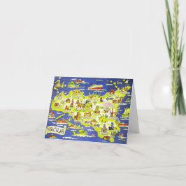 Imágenes de la tarjeta plegada Sicily Blue