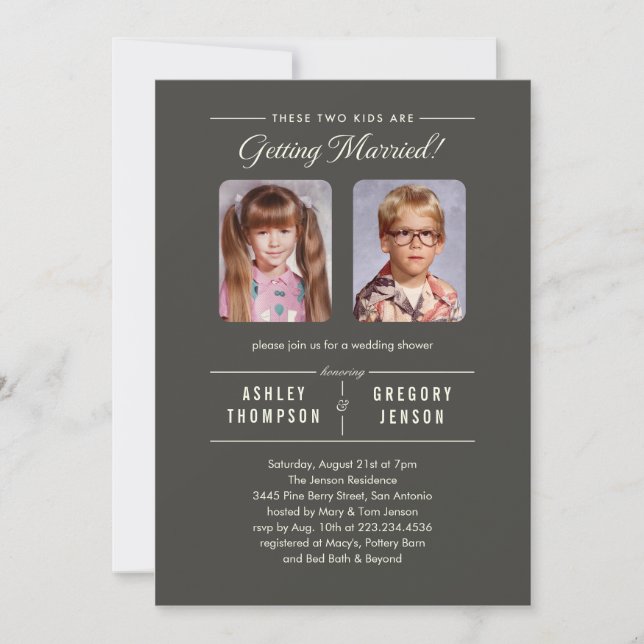 Imágenes de la vieja escuela Invitaciones a la duc (Anverso)
