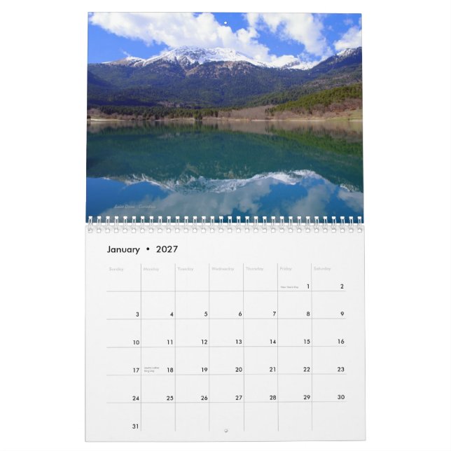 Imágenes del Calendario de Grecia (Jan 2027)