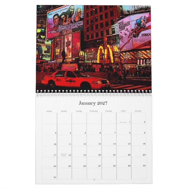 Imágenes del calendario de Manhattan (Jan 2027)