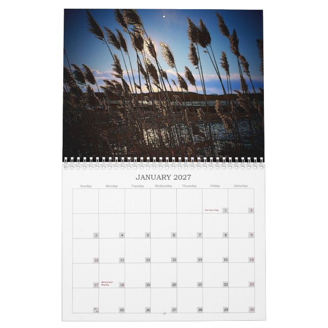 Imágenes del calendario de Nueva Inglaterra (Jan 2027)