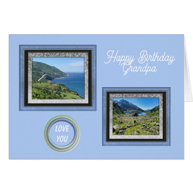 Imágenes fotográficas para tarjeta de cumpleaños d (Anverso (Horizontal))