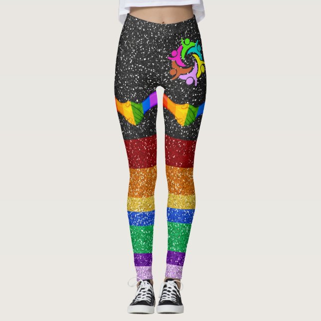 Imágenes Purpurinas de Rainbow Unity Leggings de m (Anverso)
