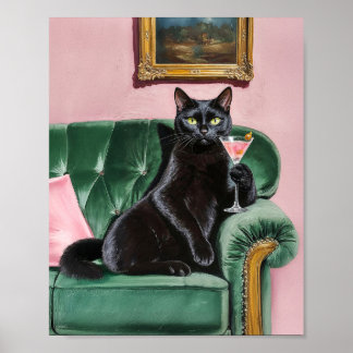 Imágenes sofisticadas de arte en la pared de gato