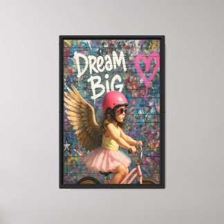 Imagina Grande Arte en Lienzo de Niña en Bicicleta