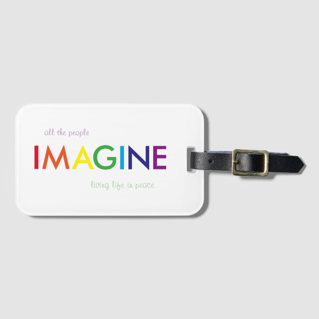 Imagina una etiqueta de equipaje (Anverso horizontal)