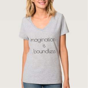 Imaginación de la camiseta básica de cuello V de l