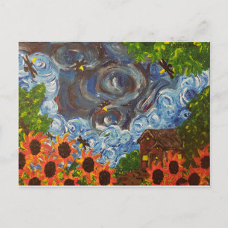 "Imaginado por Van Gogh", imagen de una postal