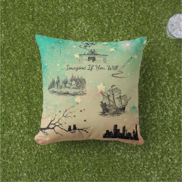 "Imagine If" Cojín de almohada exterior