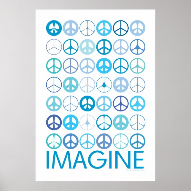 IMAGINE - Señales de paz internacionales azules (Frente)