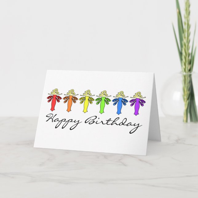Imagine Tarjeta de cumpleaños Rainbow Fairy Fairy (Anverso)