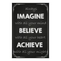 Imaginen, crean, lograr Poster Inspirador