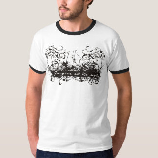 Imagínese toda la camiseta de la música de la