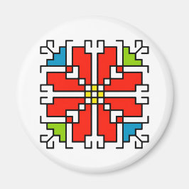Imán М0041 Magnet Búlgaro motif shevitsa rojo