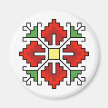 М0061 Magnet Búlgaro motif shevitsa rojo