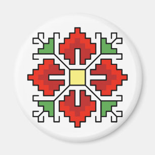 Imán М0061 Magnet Búlgaro motif shevitsa rojo