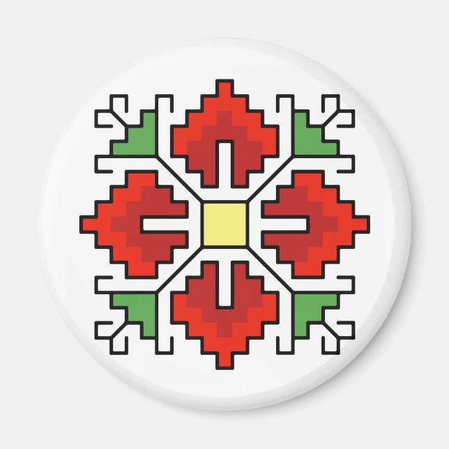 Imán М0061 Magnet Búlgaro motif shevitsa rojo (Frente)