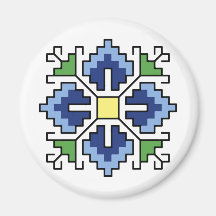 М0065 Magnet Búlgaro motif shevitsa azul