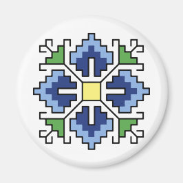 Imán М0065 Magnet Búlgaro motif shevitsa azul
