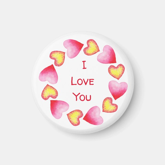 Imán С Romántico te amo El día de San Valentín (Frente)