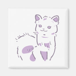 IMÁN パステル紫＆ふわふわアルパカイラスト